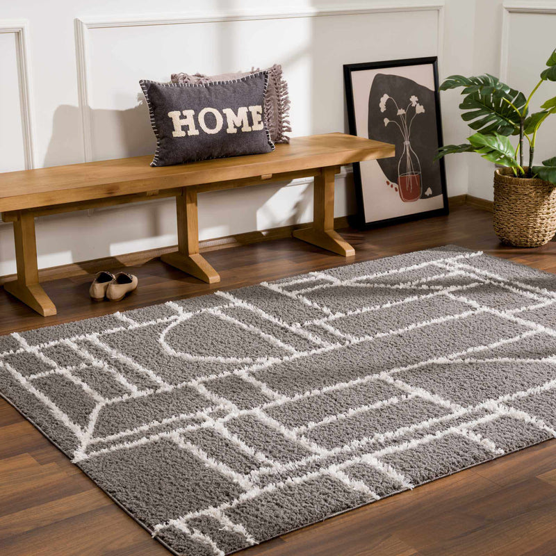 Andia Charcoal Area Rug - Clearance by Boutique Rugs