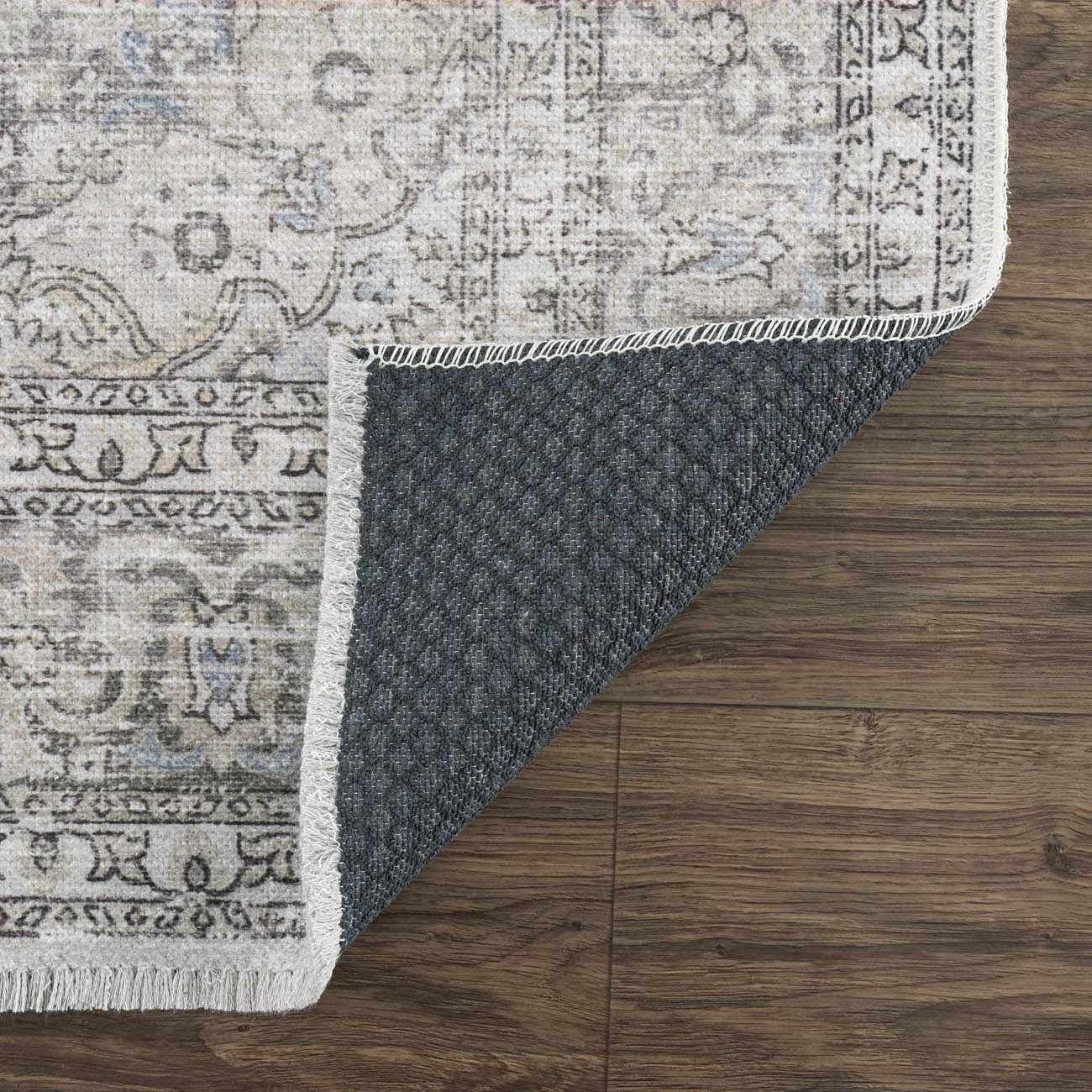 Cream Holi-2301 Washable Area Rug by Boutique Rugs