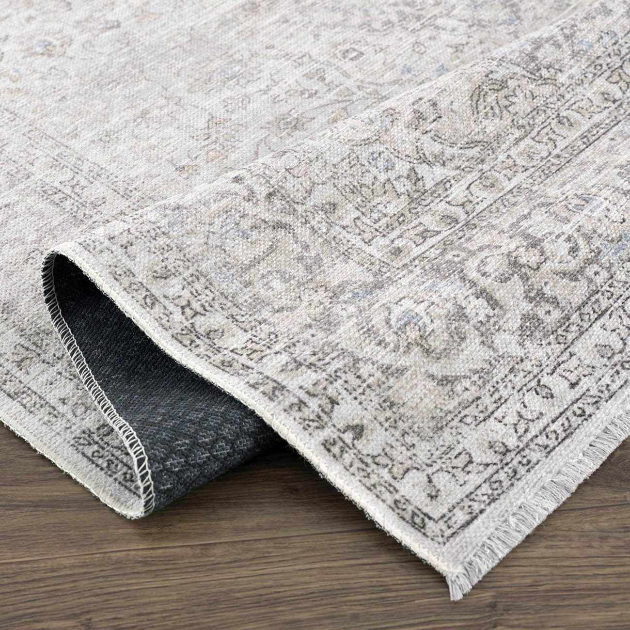 Cream Holi-2301 Washable Area Rug by Boutique Rugs