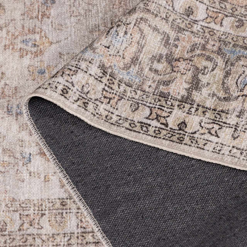 Cream Holi-2301 Washable Area Rug by Boutique Rugs