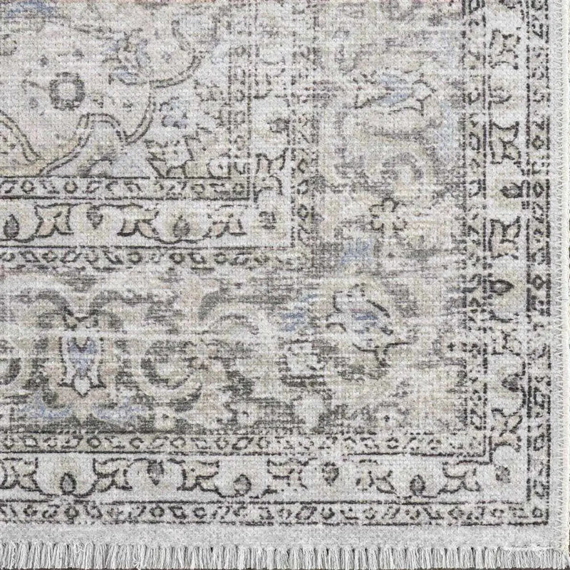 Cream Holi-2301 Washable Area Rug by Boutique Rugs