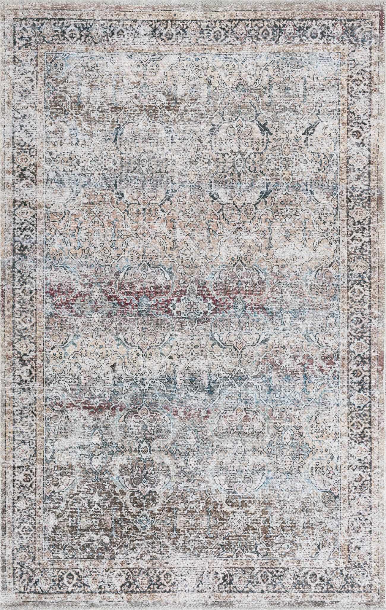 Olive Holi-2304 Washable Area Rug by Boutique Rugs
