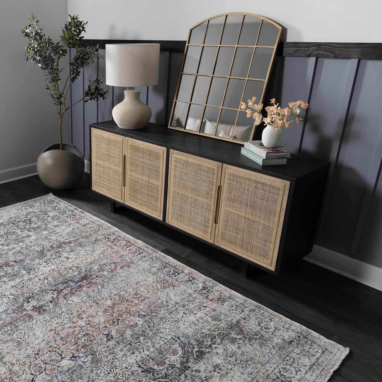 Olive Holi-2304 Washable Area Rug by Boutique Rugs