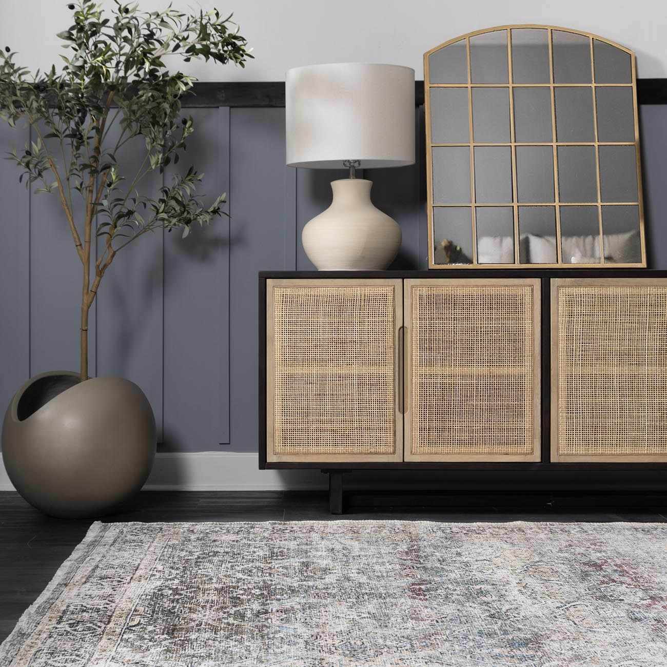 Olive Holi-2304 Washable Area Rug by Boutique Rugs