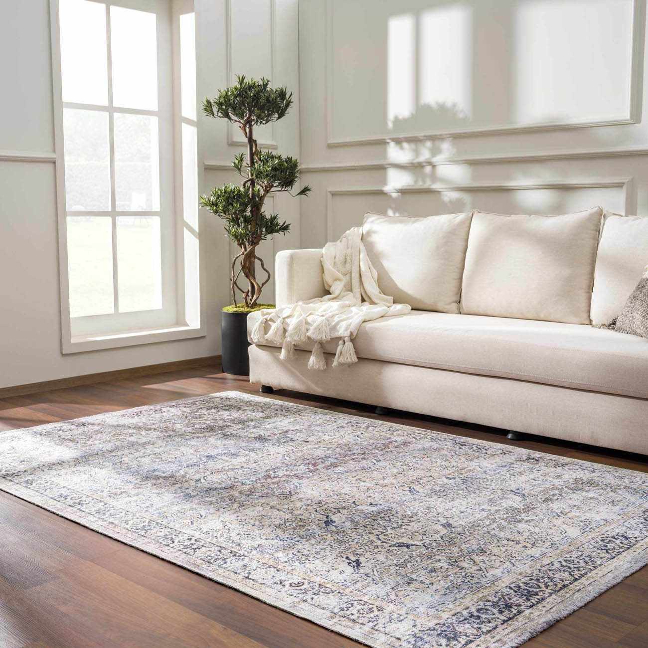 Olive Holi-2304 Washable Area Rug by Boutique Rugs
