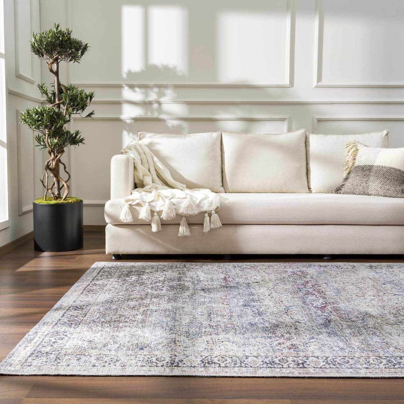 Olive Holi-2304 Washable Area Rug by Boutique Rugs