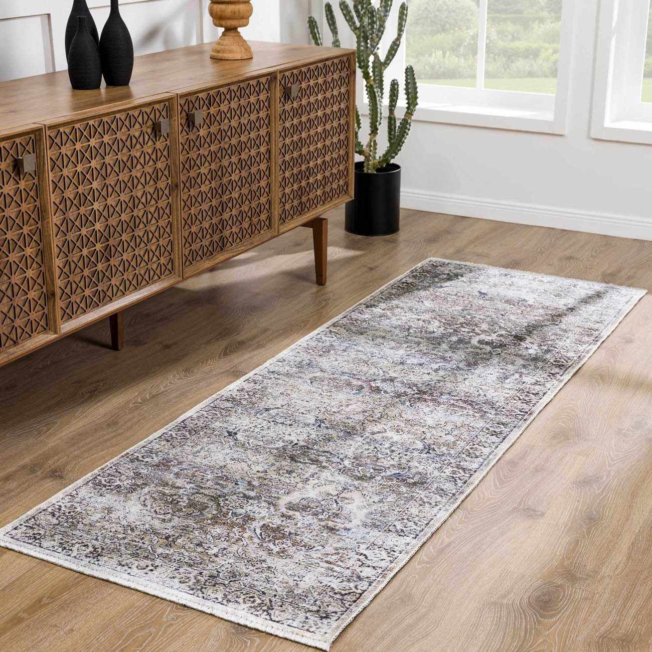 Olive Holi-2304 Washable Area Rug by Boutique Rugs