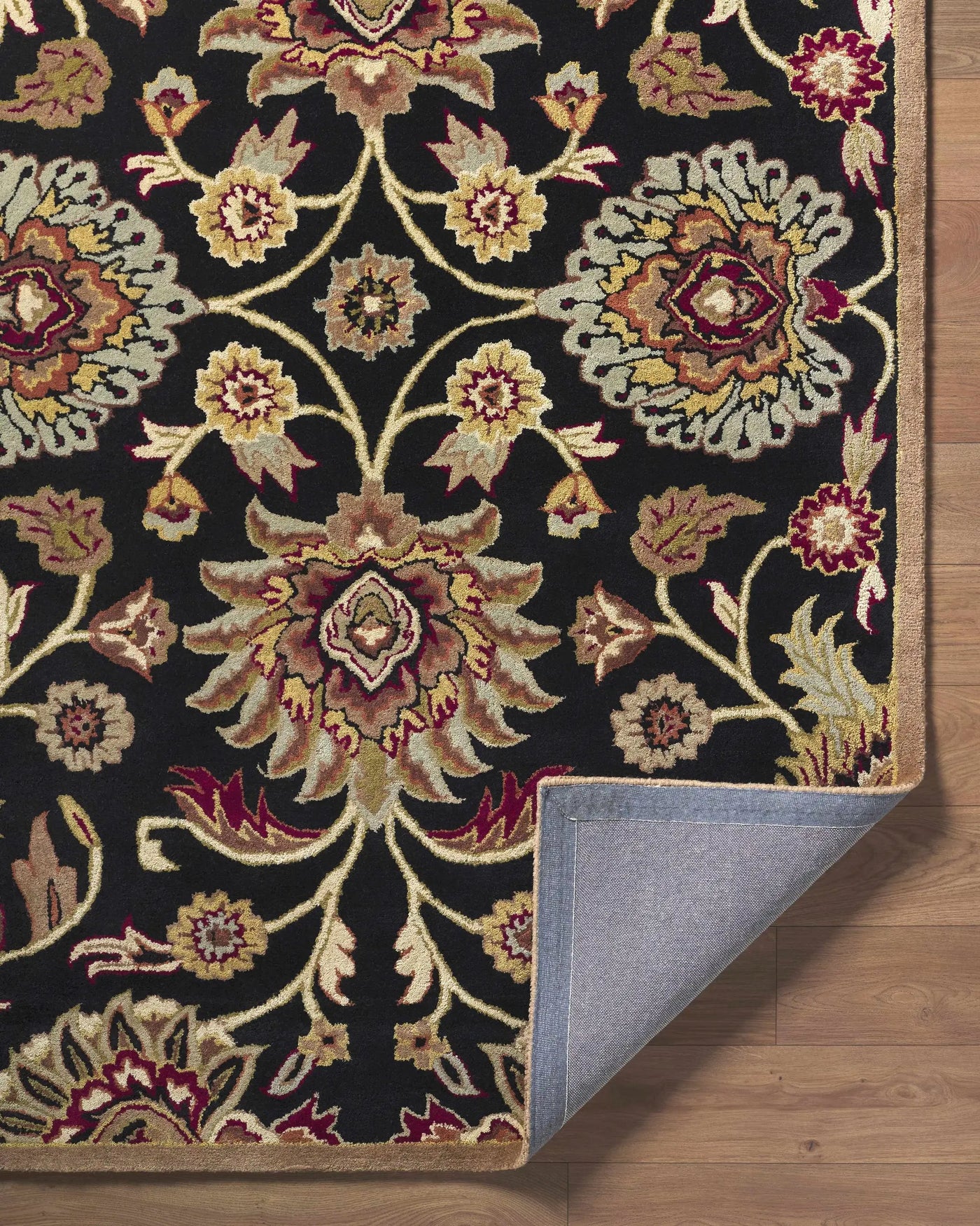 Conesus 1053 Hand Tufted Black Wool Rug by Boutique Rugs