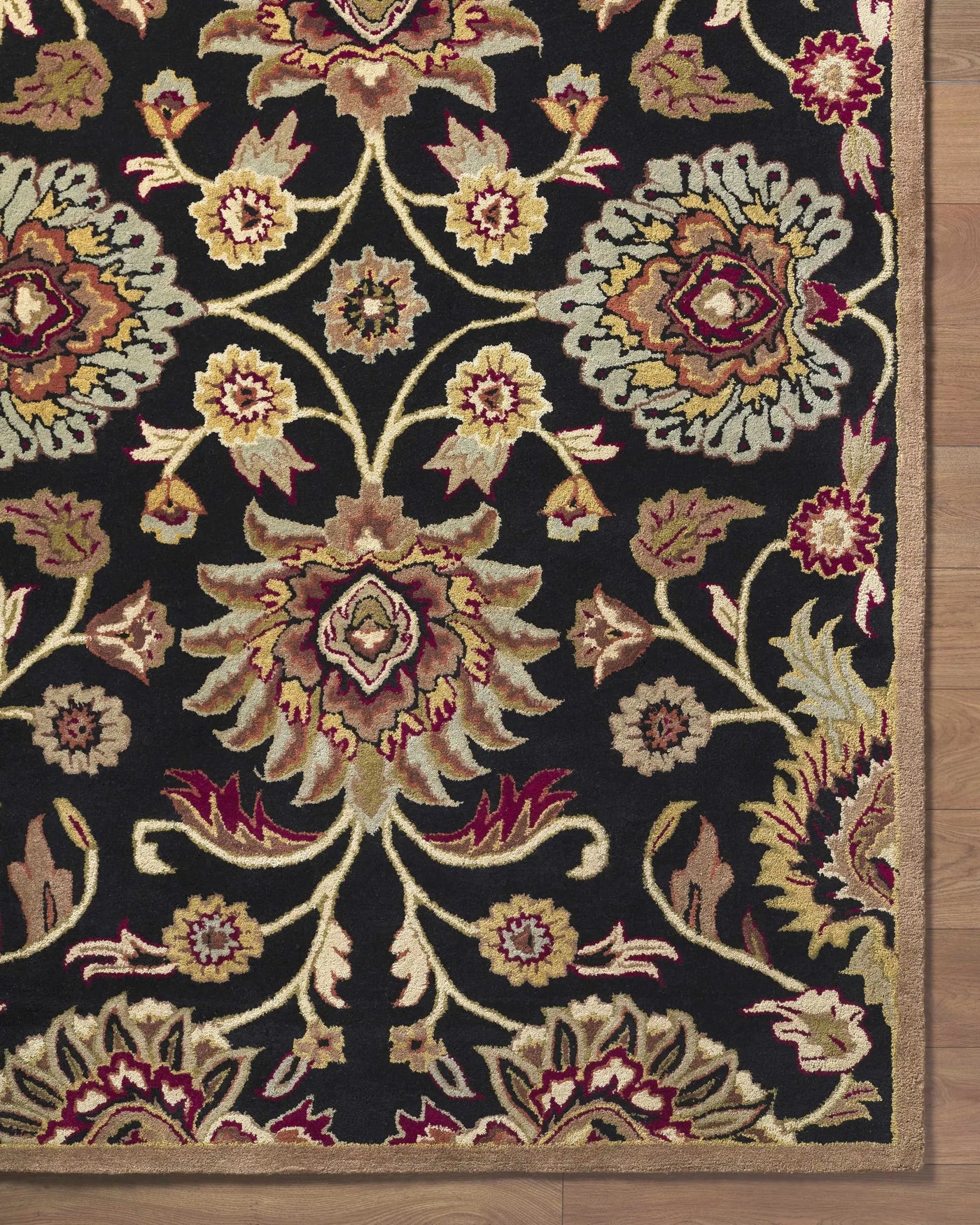 Conesus 1053 Hand Tufted Black Wool Rug by Boutique Rugs