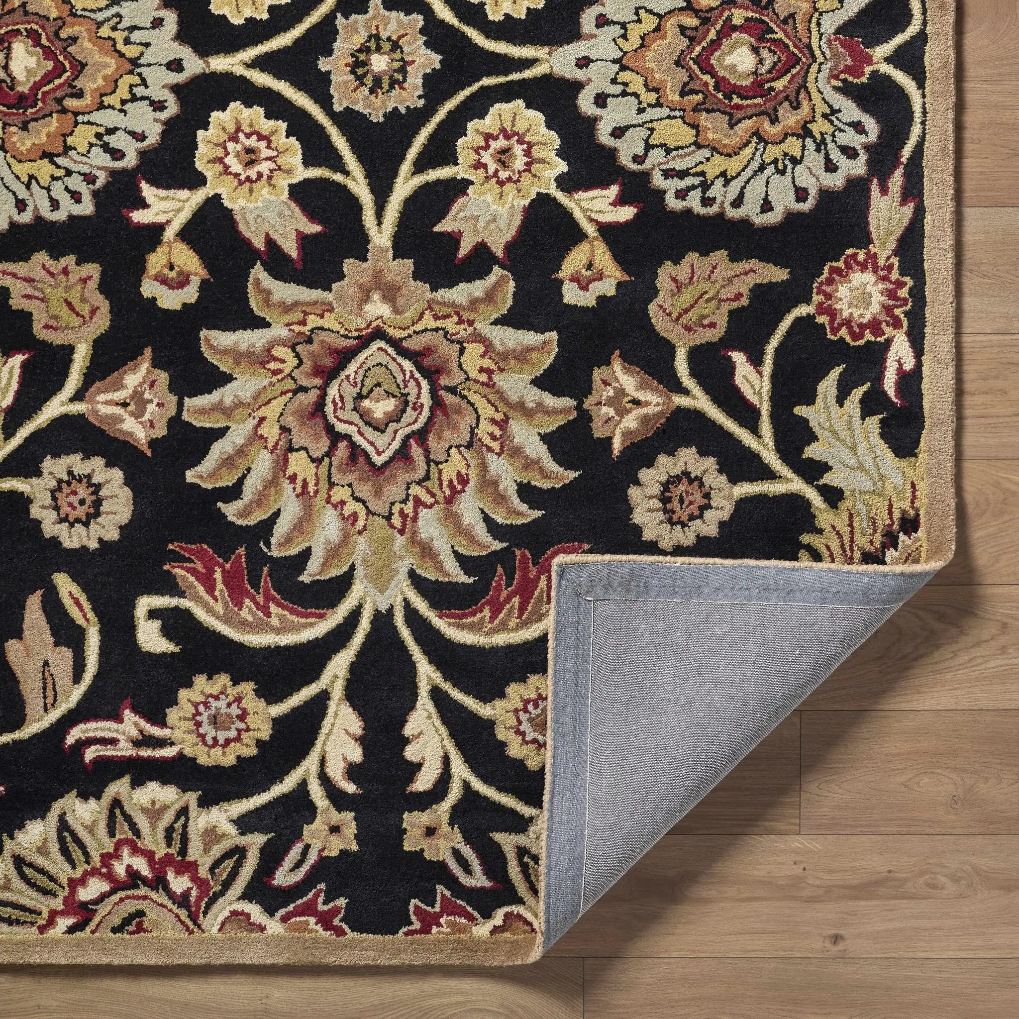 Conesus 1053 Hand Tufted Black Wool Rug by Boutique Rugs