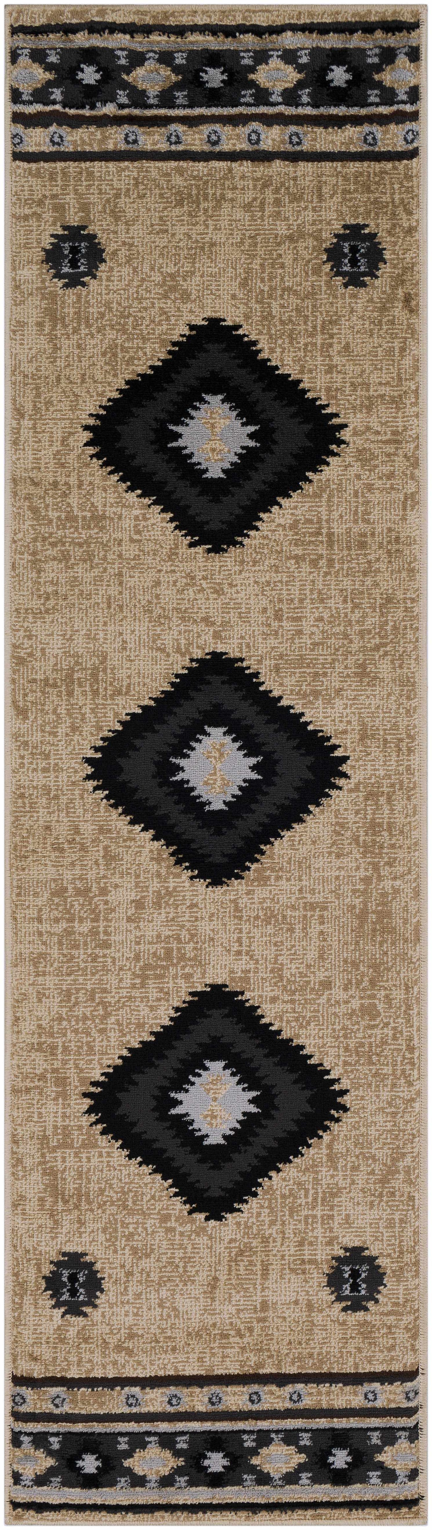 Buckhaven Brown Aztec Carpet by Boutique Rugs