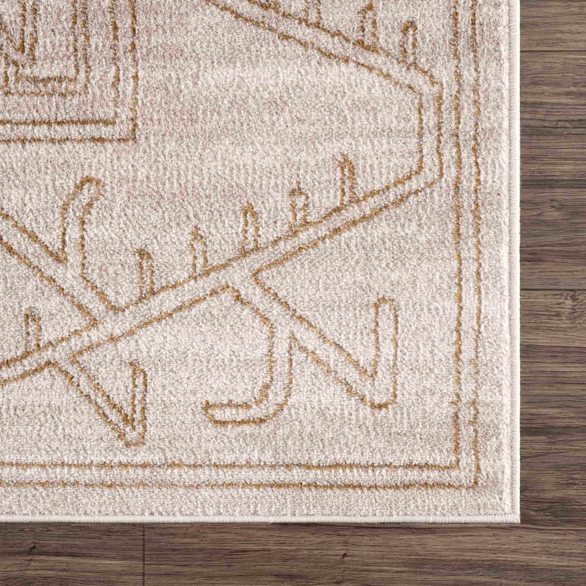 Divya Cream & Gold Area Rug - Clearance by Boutique Rugs