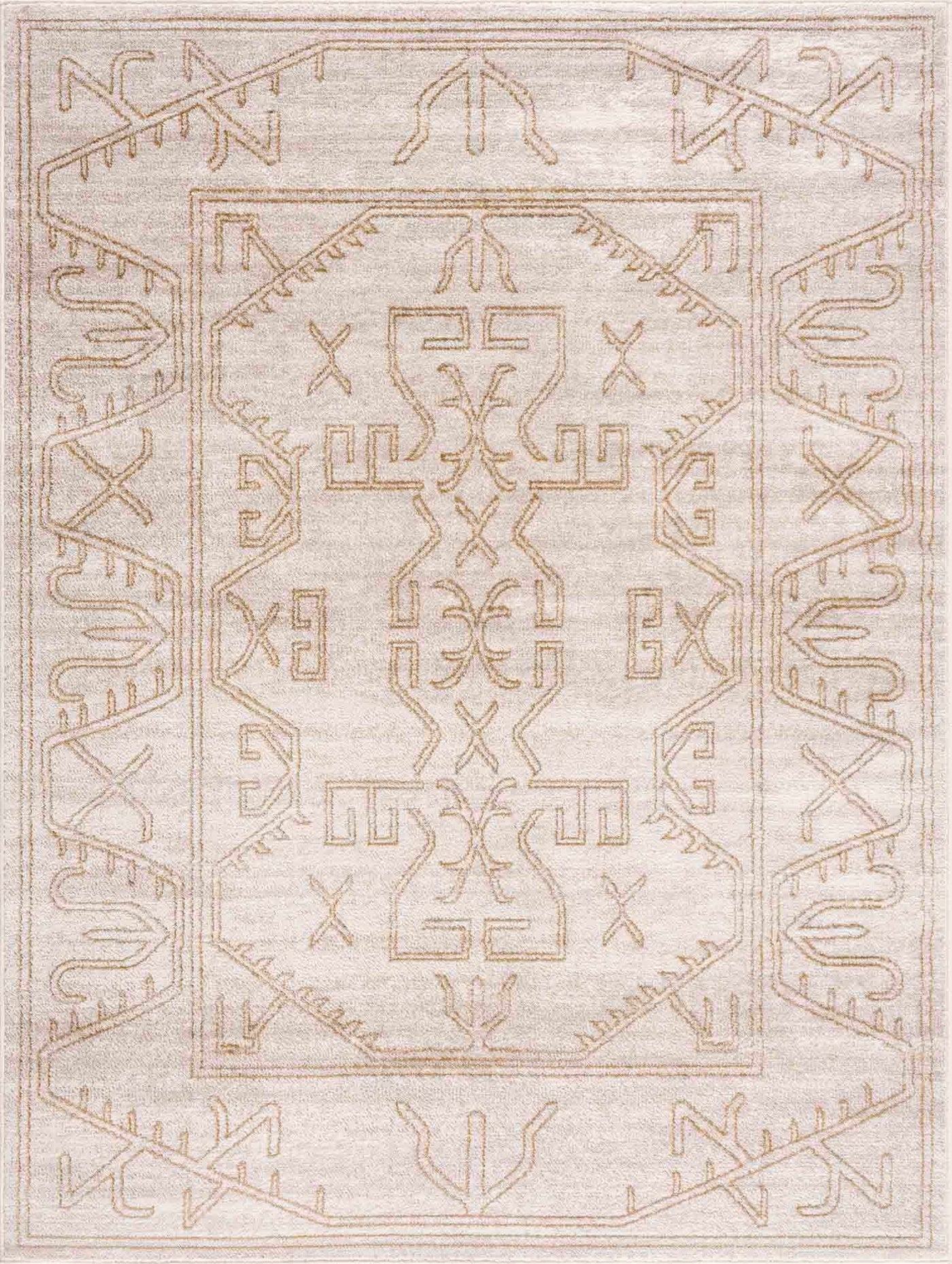 Divya Cream & Gold Area Rug - Clearance by Boutique Rugs