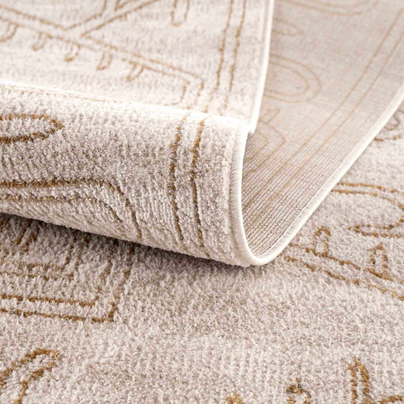 Divya Cream & Gold Area Rug - Clearance by Boutique Rugs