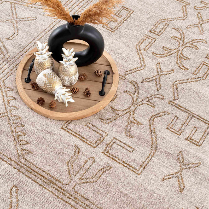 Divya Cream & Gold Area Rug - Clearance by Boutique Rugs