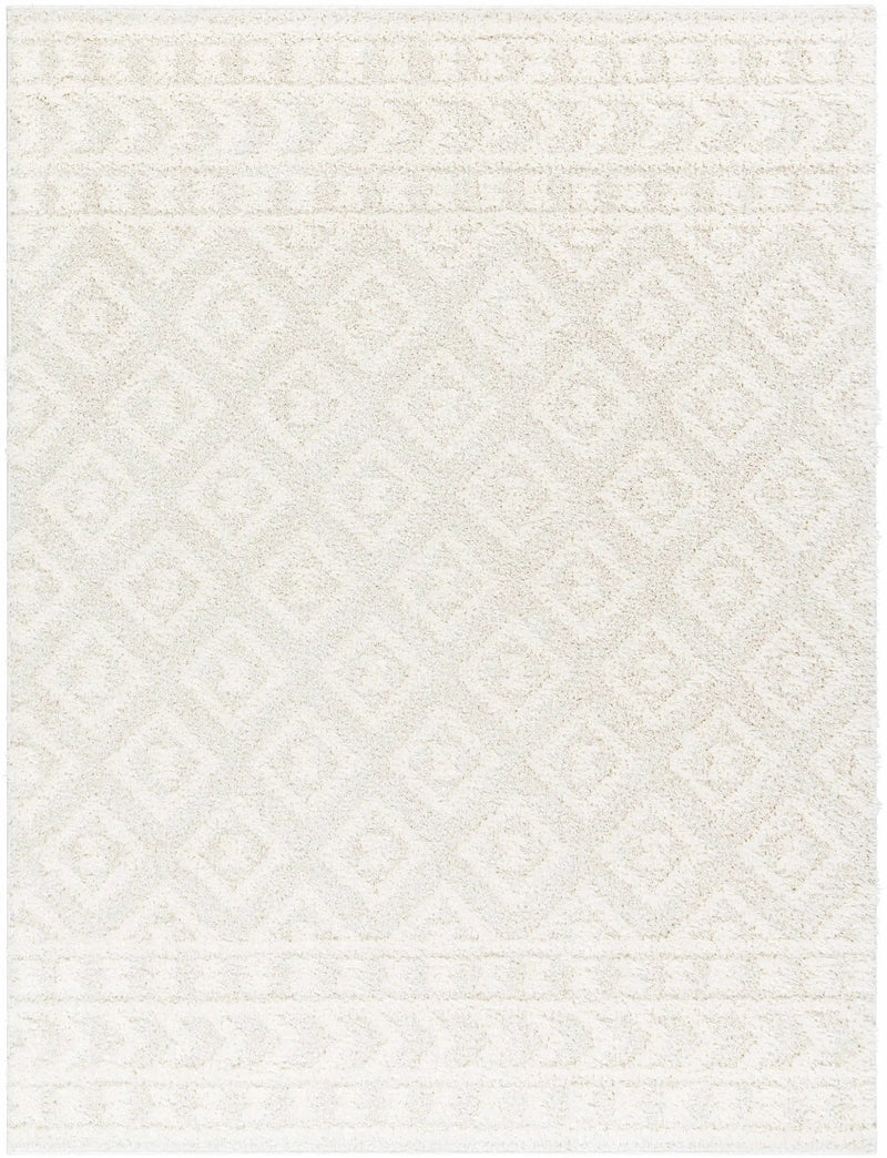 Eivin Cream Diamonds Plush Rug by Boutique Rugs