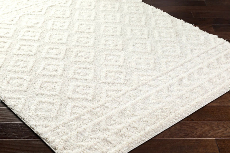 Eivin Cream Diamonds Plush Rug by Boutique Rugs