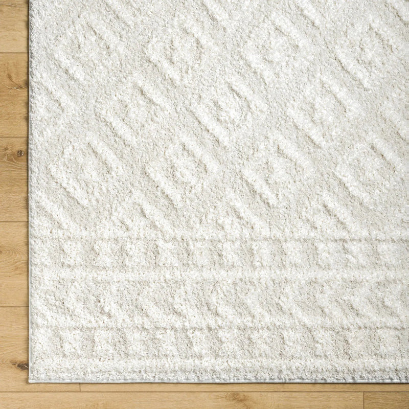 Eivin Cream Diamonds Plush Rug by Boutique Rugs