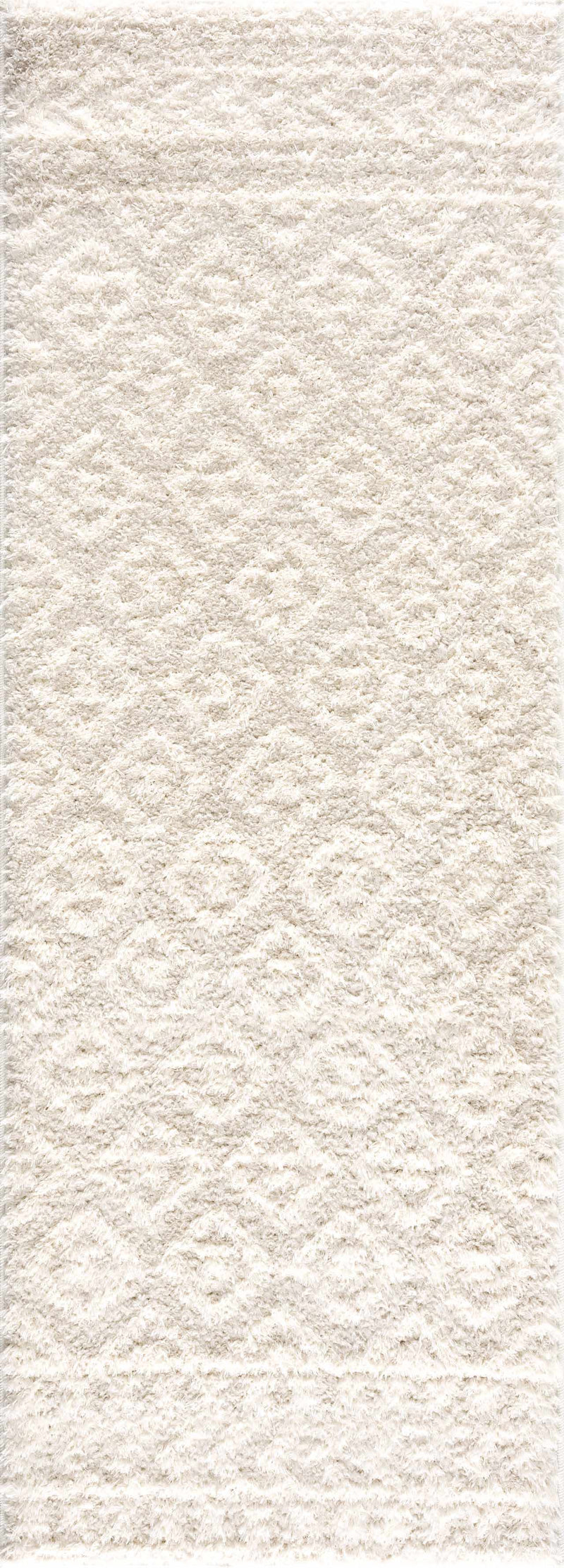 Eivin Cream Diamonds Plush Rug by Boutique Rugs