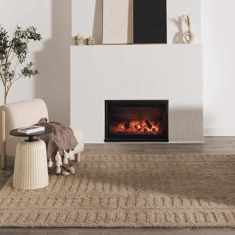 Washable Handmade Wool Rug - Brown - Clearance by Boutique Rugs