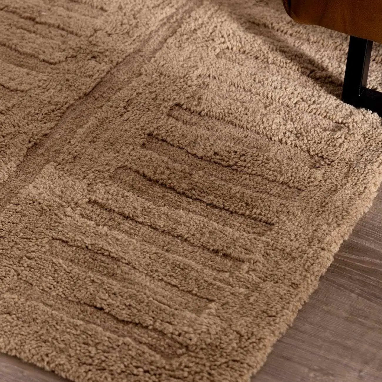 Washable Handmade Wool Rug - Brown - Clearance by Boutique Rugs