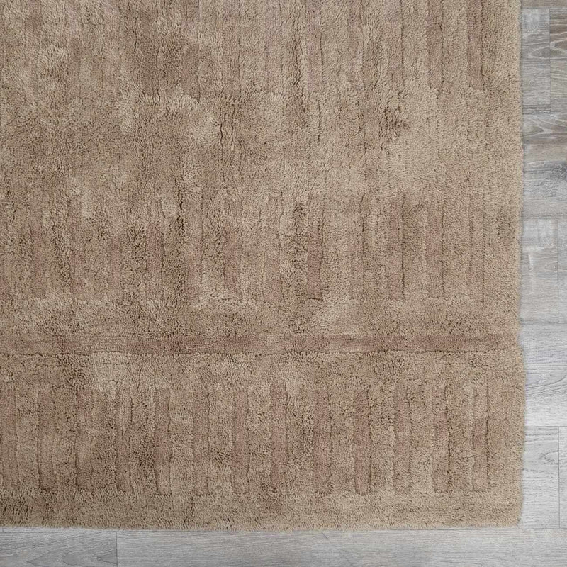 Washable Handmade Wool Rug - Brown - Clearance by Boutique Rugs