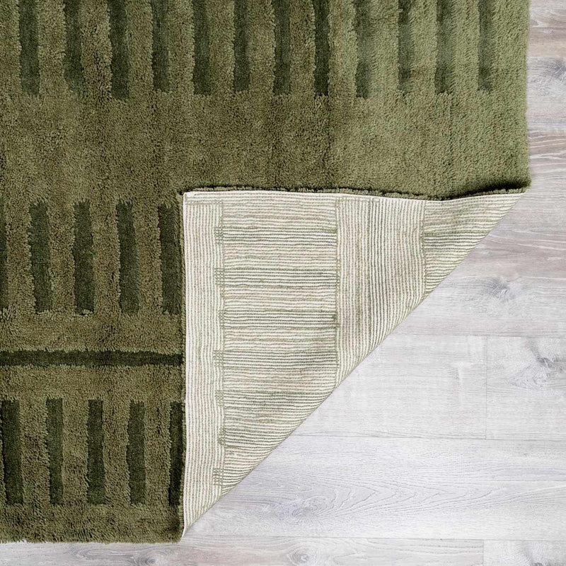 Washable Wool Rug - Green - Clearance by Boutique Rugs