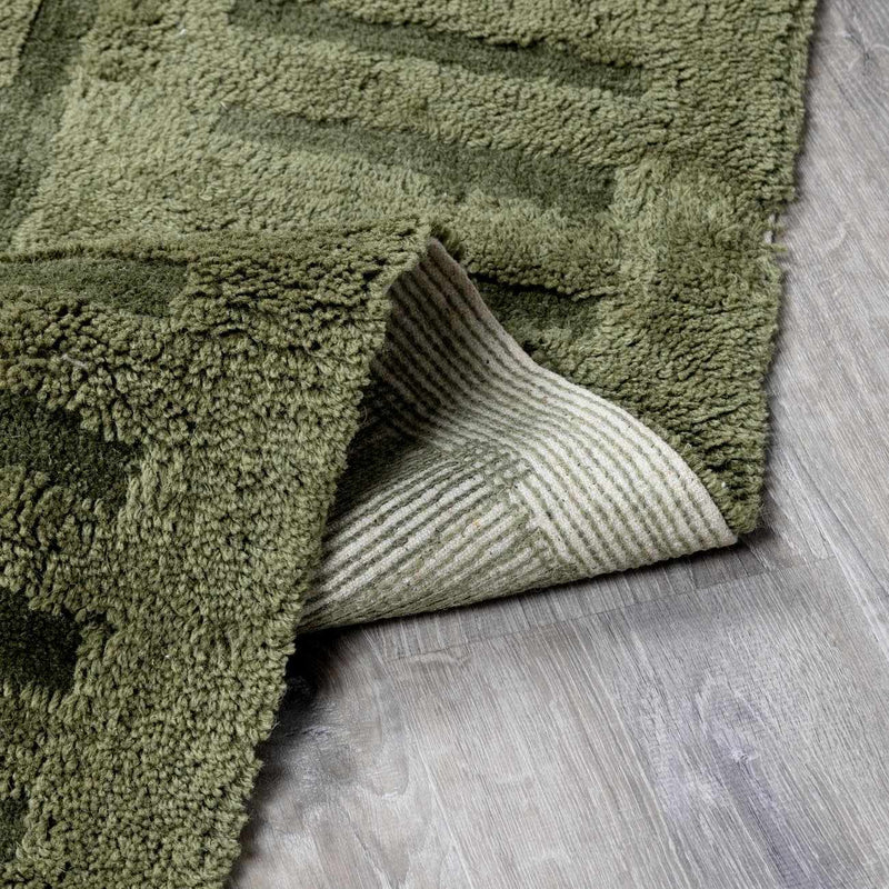 Washable Wool Rug - Green - Clearance by Boutique Rugs