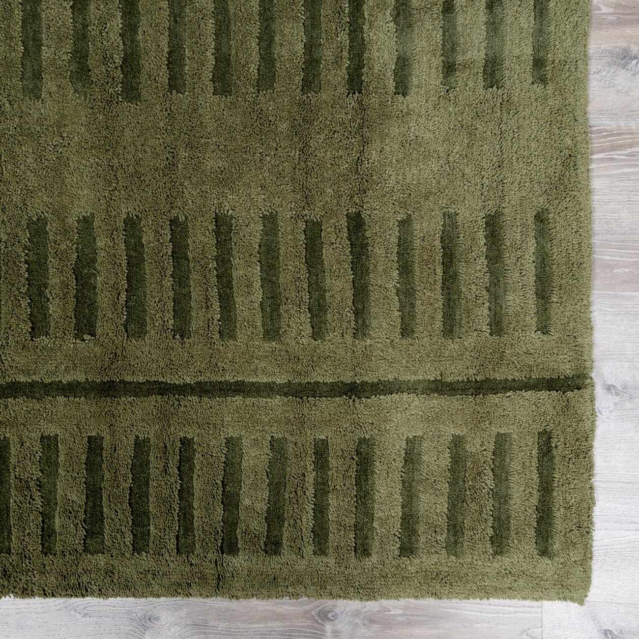 Washable Wool Rug - Green - Clearance by Boutique Rugs