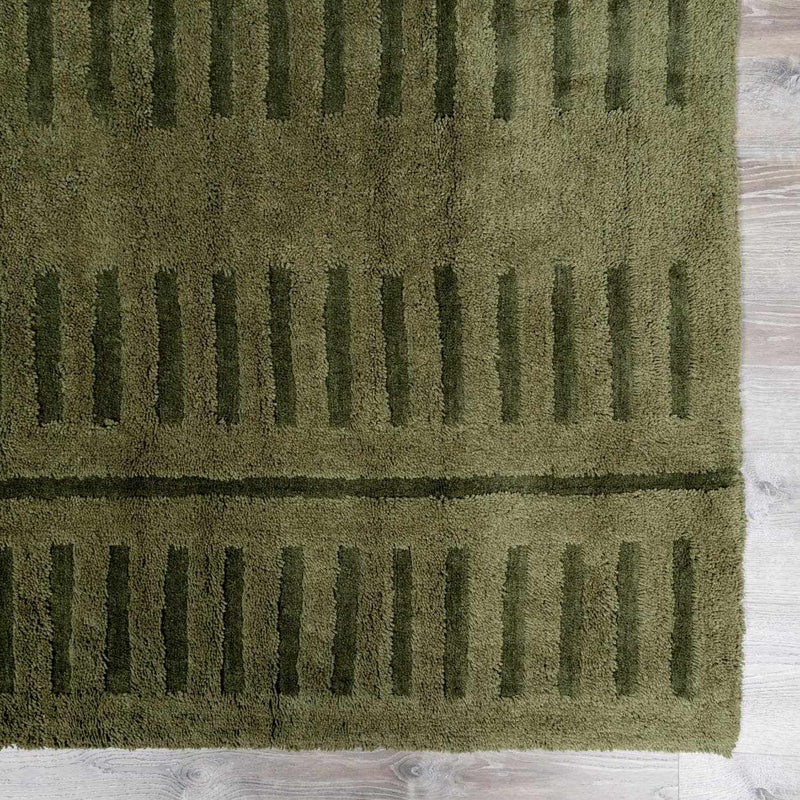 Washable Wool Rug - Green - Clearance by Boutique Rugs