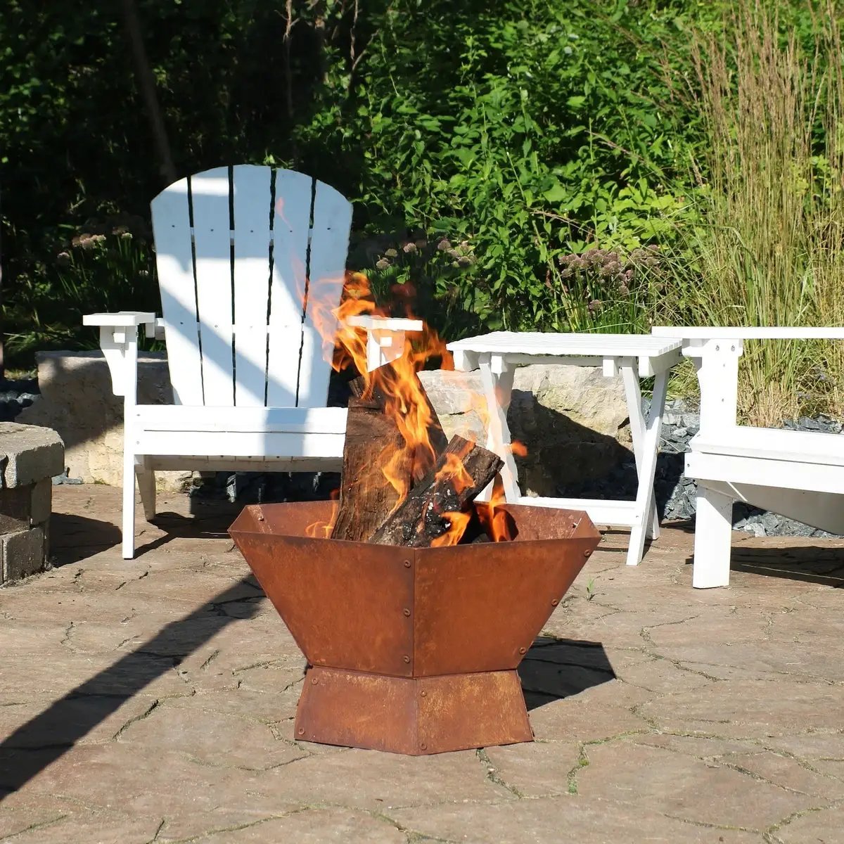 23 Inch Rustic Steel Affinity Fire Pit by HomePacific