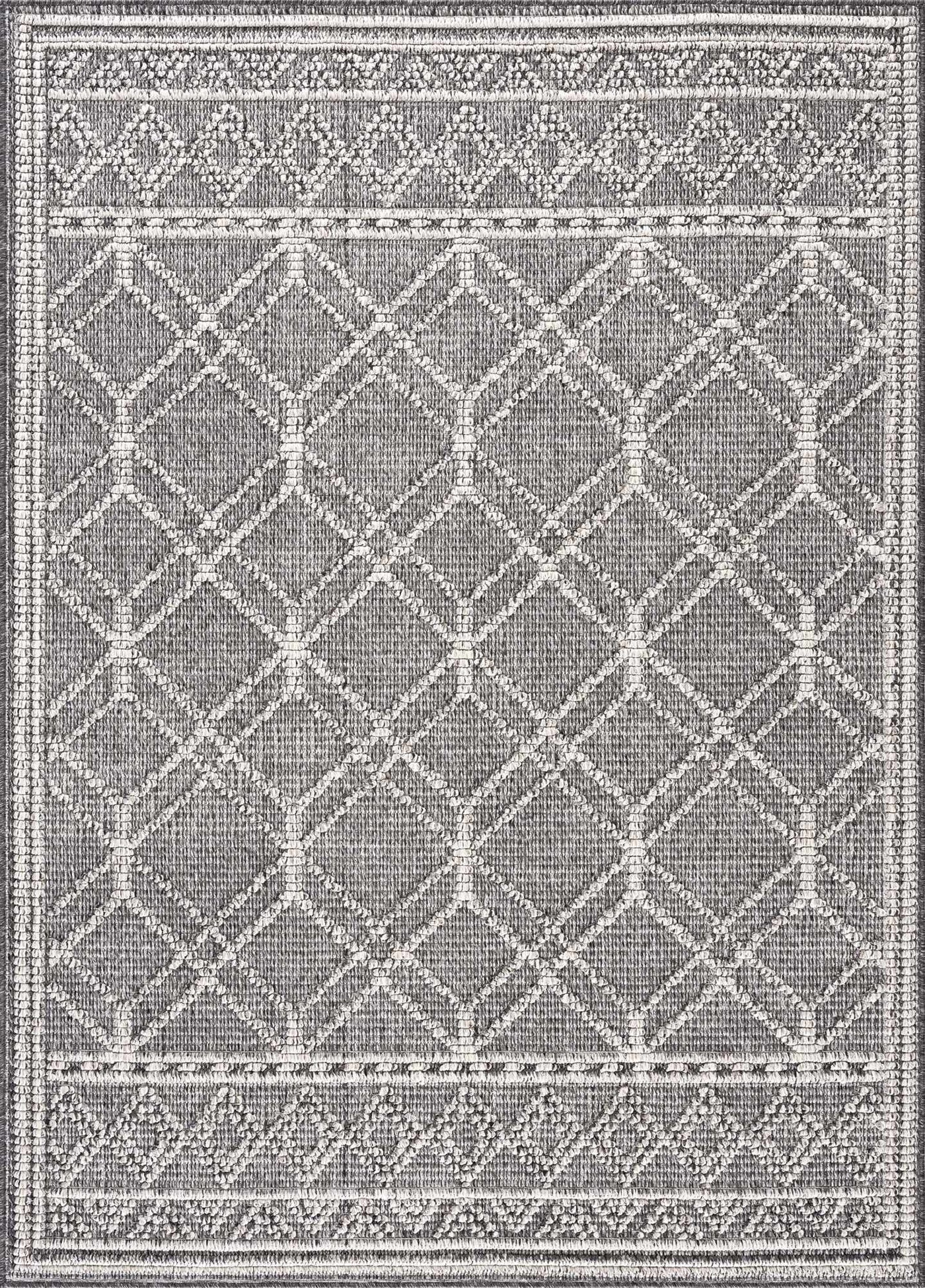 Diah Black & Bone Outdoor Area Rug - Clearance by Boutique Rugs