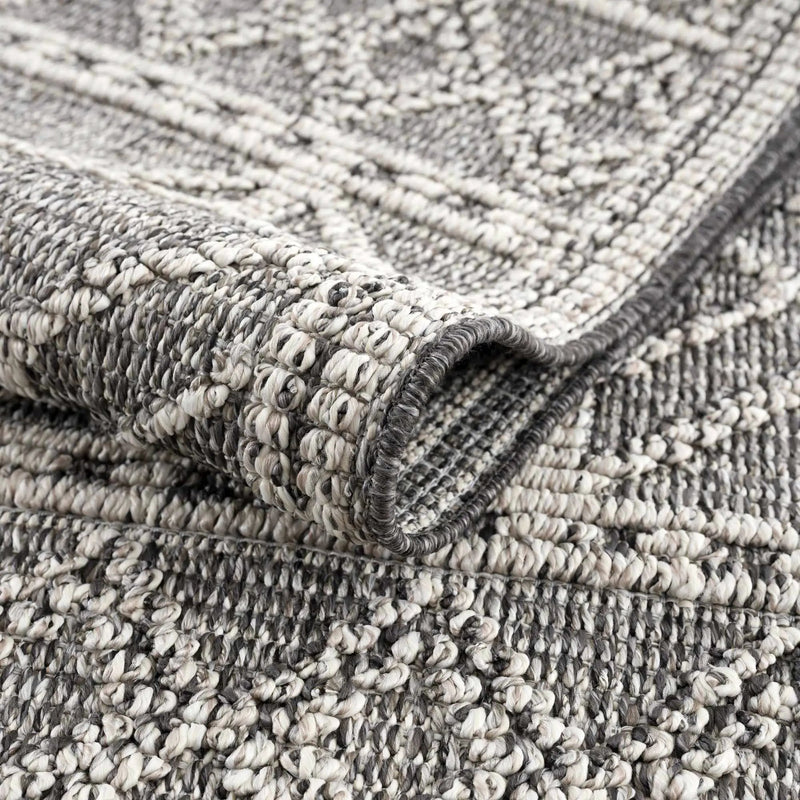 Diah Black & Bone Outdoor Area Rug - Clearance by Boutique Rugs