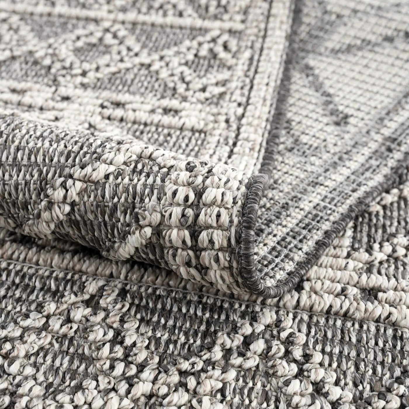Diah Black & Bone Outdoor Area Rug - Clearance by Boutique Rugs