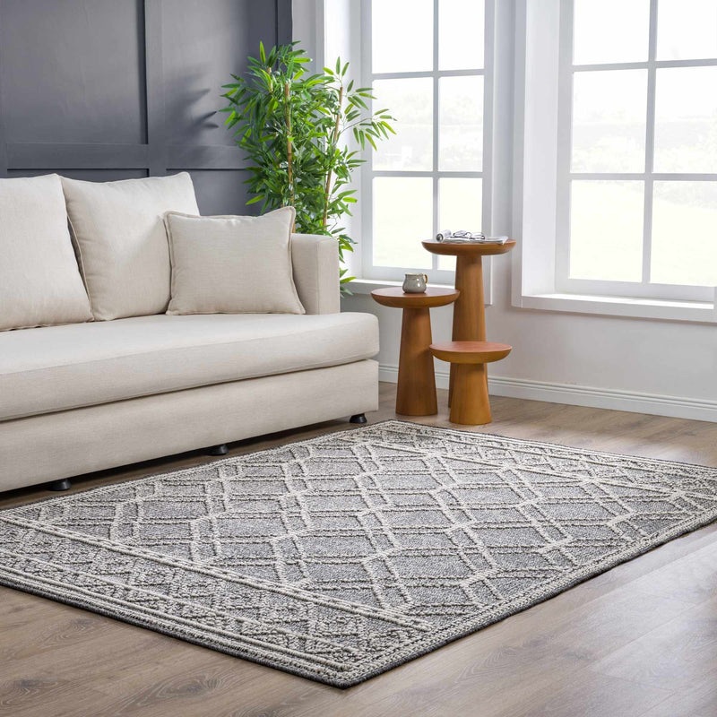 Diah Black & Bone Outdoor Area Rug - Clearance by Boutique Rugs