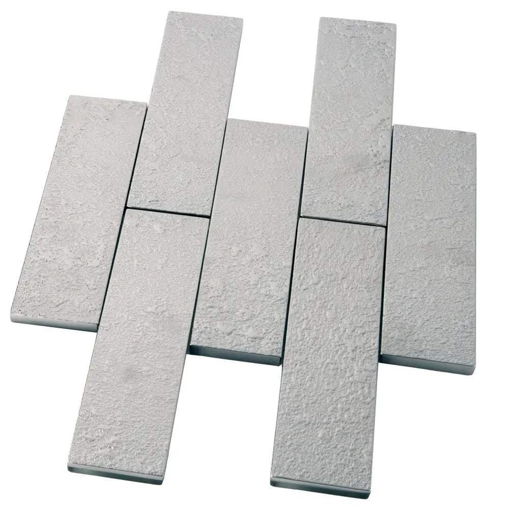 Dark Shimmer Gray 2x8 Polished Subway Glass Tile (27 pack, 3 sq ft/case) by Apollo Tile