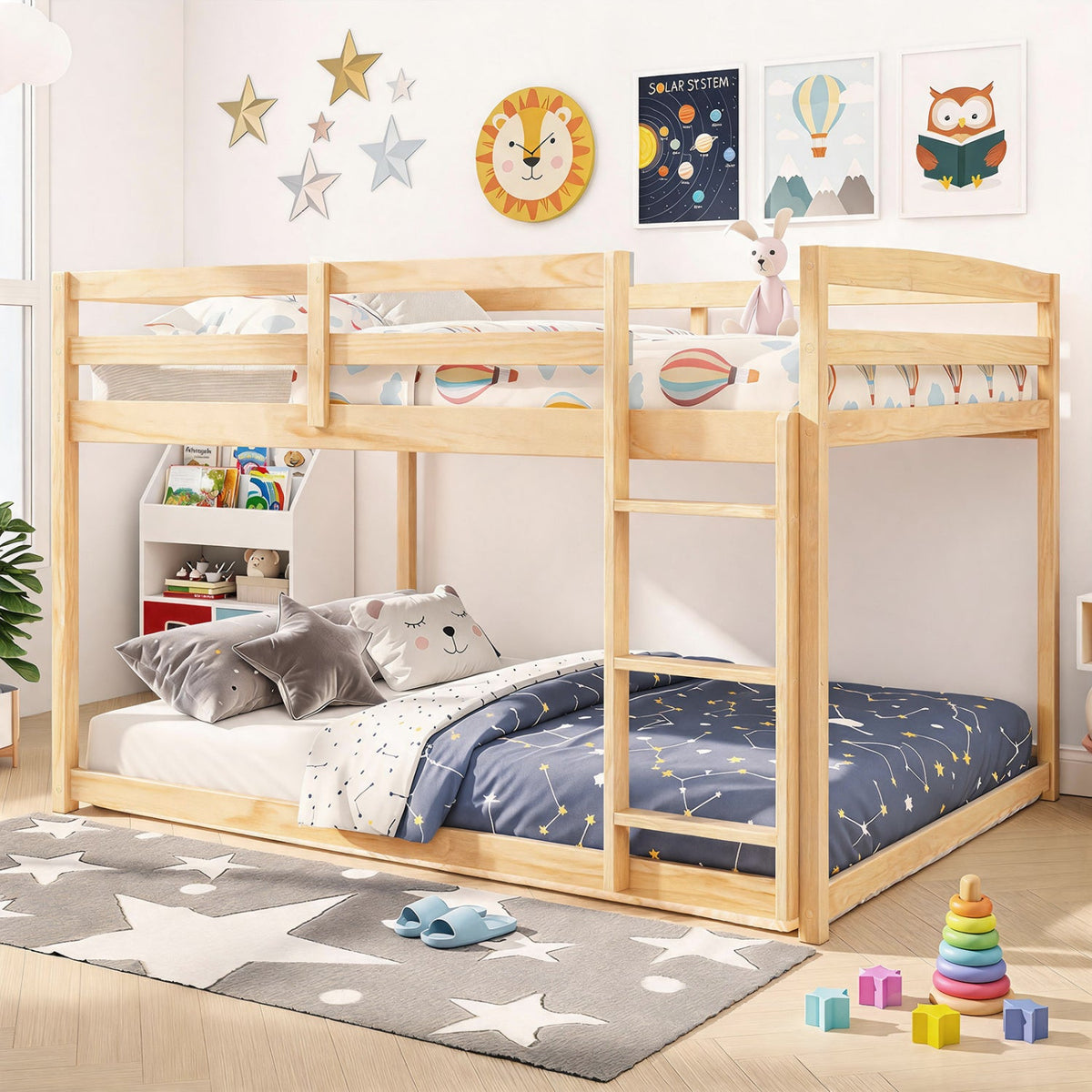 Full Over Full Bunk Bed with Ladder and Safety Guardrails, photo 10 of 10