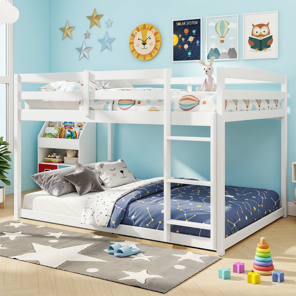 Full Over Full Bunk Bed with Ladder and Safety Guardrails, photo 11 of 11