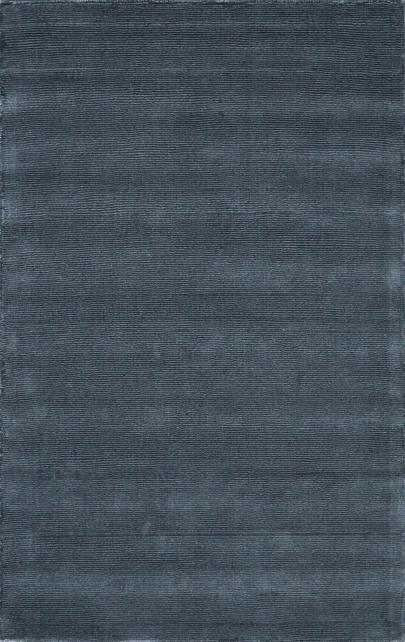 Brockton Solid Night Blue Wool Rug by Boutique Rugs