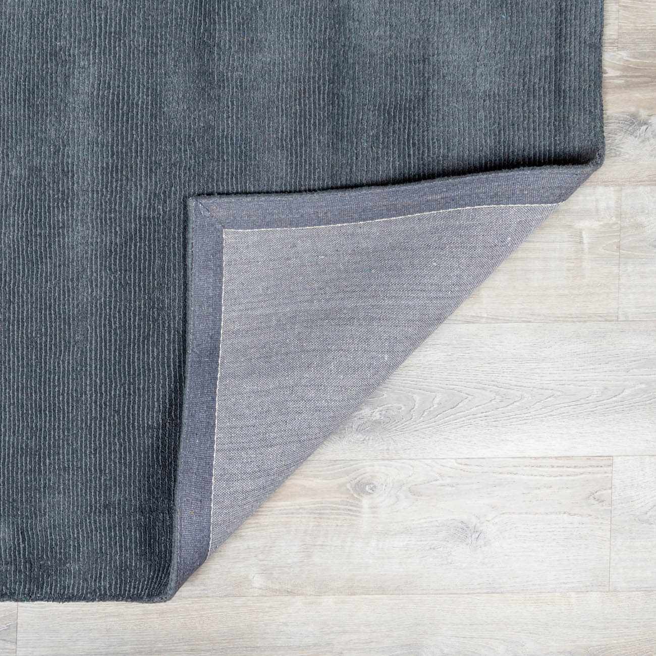 Brockton Solid Night Blue Wool Rug by Boutique Rugs