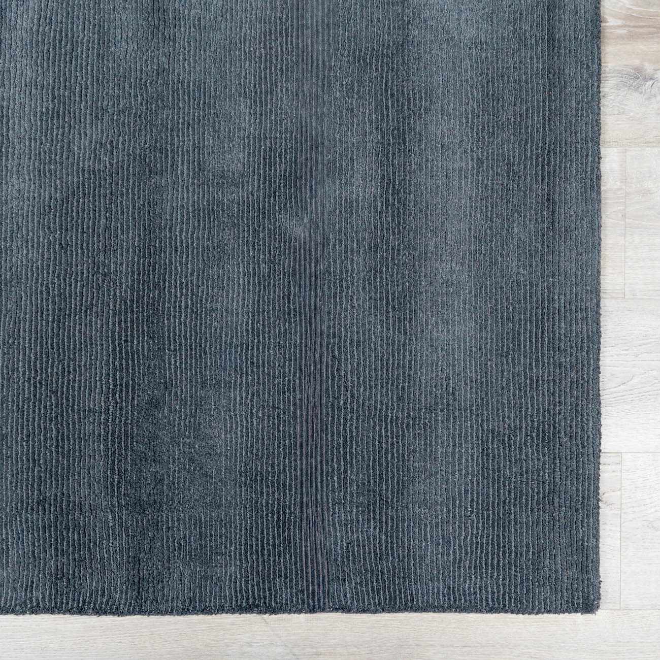 Brockton Solid Night Blue Wool Rug by Boutique Rugs