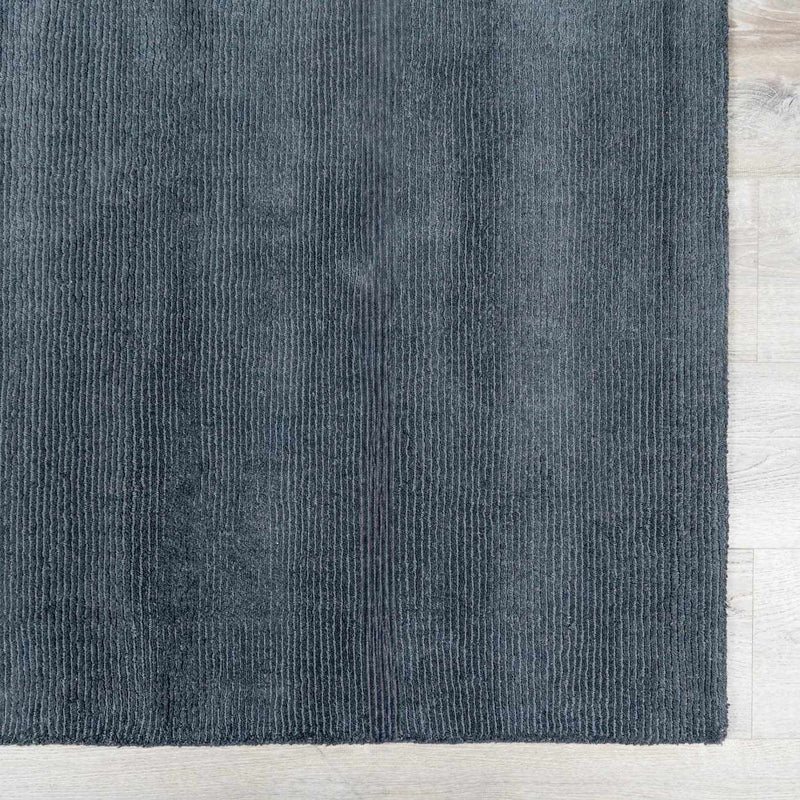 Brockton Solid Night Blue Wool Rug by Boutique Rugs
