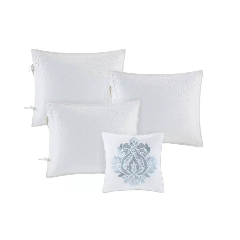 6-Piece Farmhouse Country Cottage Quilted White Reversible Daybed Cover Set by HomePacific