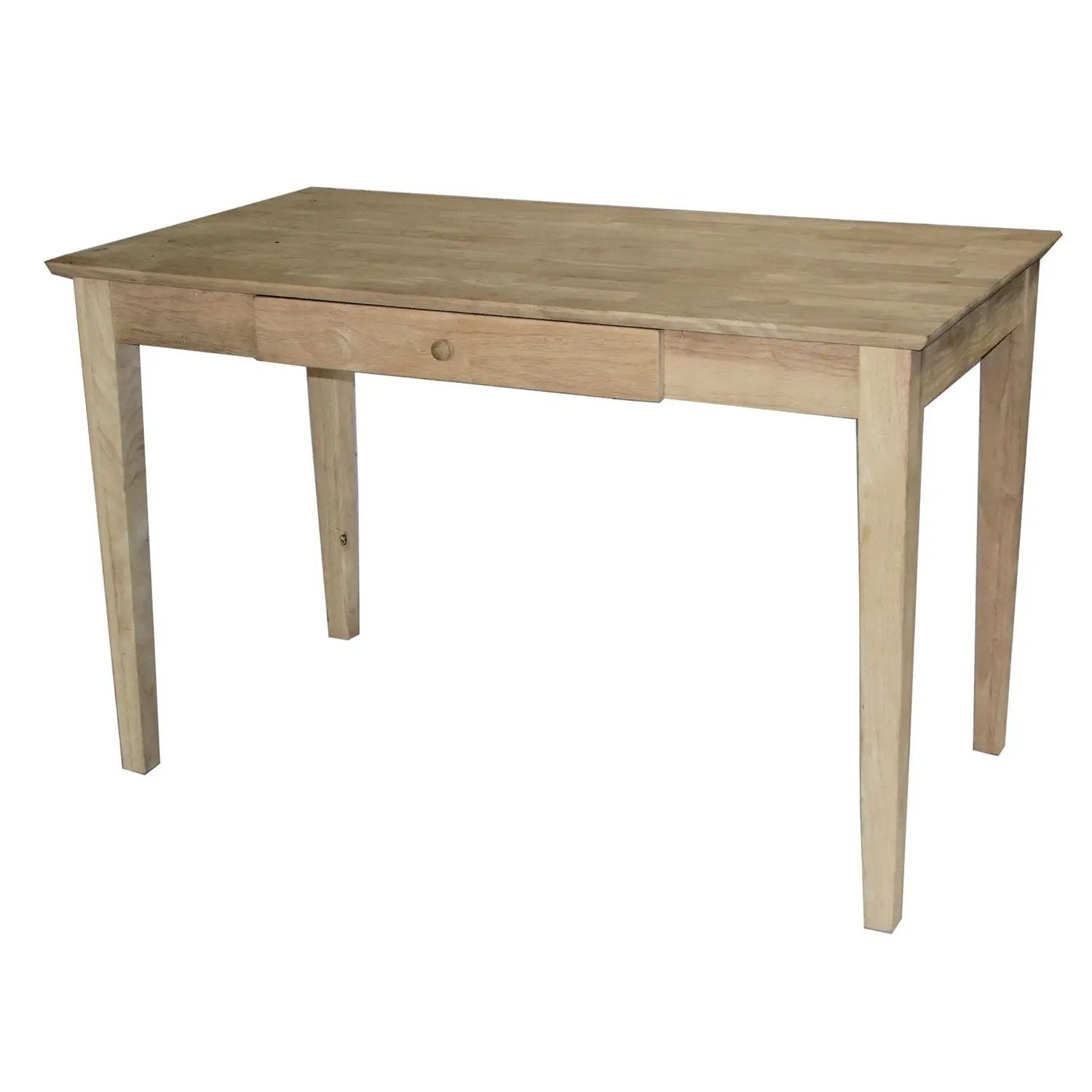 Unfinished Solid Wood Desk Laptop Computer Writing Table with Drawer by HomePacific