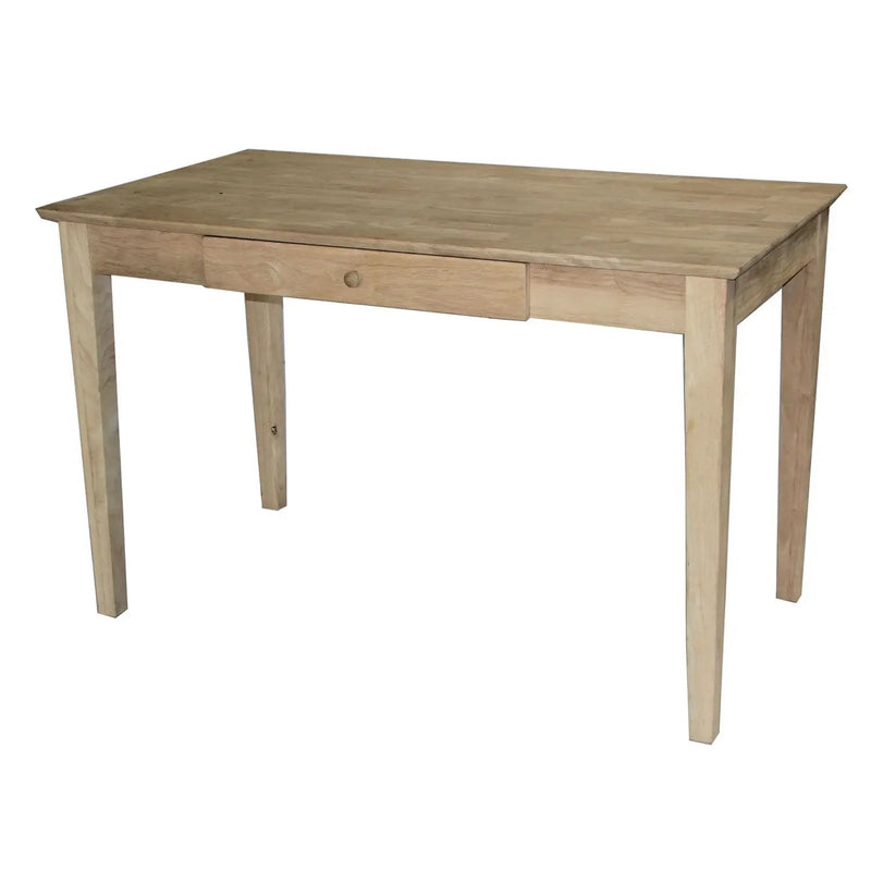 Unfinished Solid Wood Desk Laptop Computer Writing Table with Drawer by HomePacific
