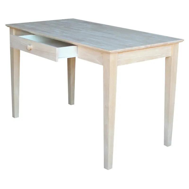 Unfinished Solid Wood Desk Laptop Computer Writing Table with Drawer by HomePacific