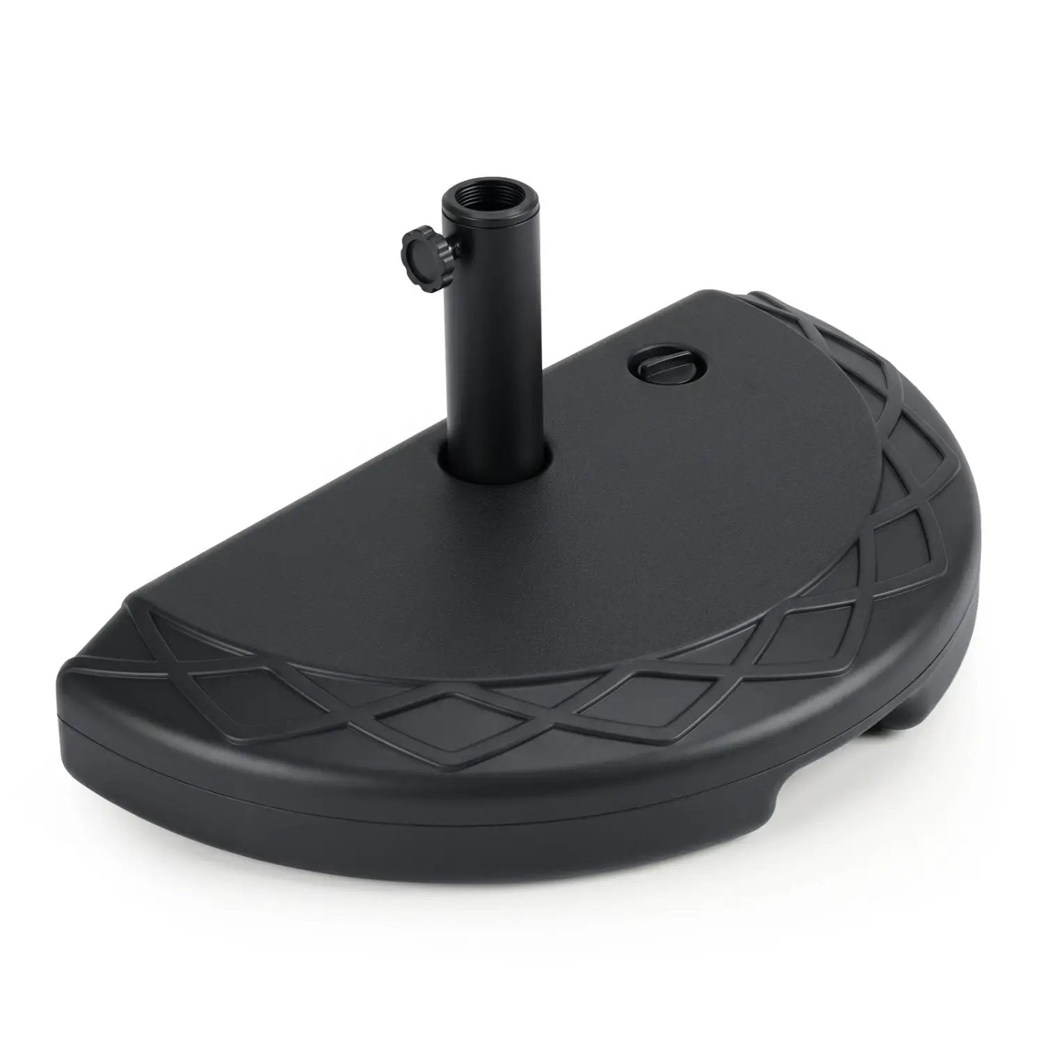 Half Round Patio Umbrella Base 44 lbs Water and Sand Fillable by DirectDeals