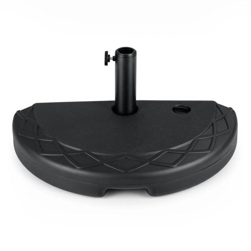 Half Round Patio Umbrella Base 44 lbs Water and Sand Fillable by DirectDeals