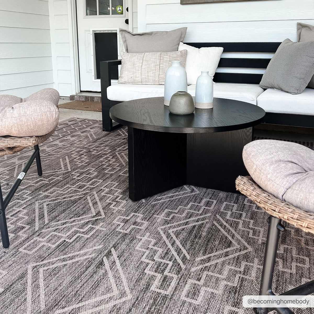 Halle Tan Washable Area Rug - Clearance by Boutique Rugs
