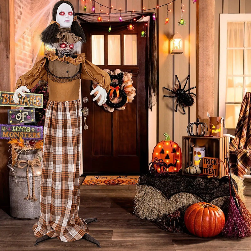 Halloween Animatronic Haunted Woman with Pop Up Head and Control Button by DirectDeals